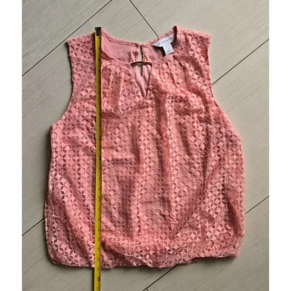 NWT Liz Claiborne Charleston Pink Sleeveless Blouse - Picture 5 of 8